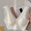 Full Cup Lace Comfortable Underwear Women's Big Breasts Show Small Thin Sexy Beauty Vest Type Seamless Steel Ring Bra Cover
