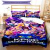 3pcs KPop Demon Hunters Bedding Set Duvet Cover Closure Includes 1 Duvet Cover & 2 Pillowcases, Soft and Comfortable for All Seasons.
