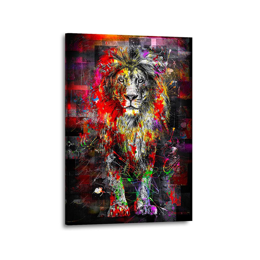 

Абстрактное искусство льва на холсте, постеры и принты, граффити, животные, картины на стене, художественный декор, фотографии для гостиной, Cuadro 30x40cm