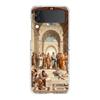 Renaissance Art Painting Phone Case For Samsung Galaxy Z Flip 3 4 5 Hard Folding Clear PC Bumper For Samsung Z Flip 6 Cover