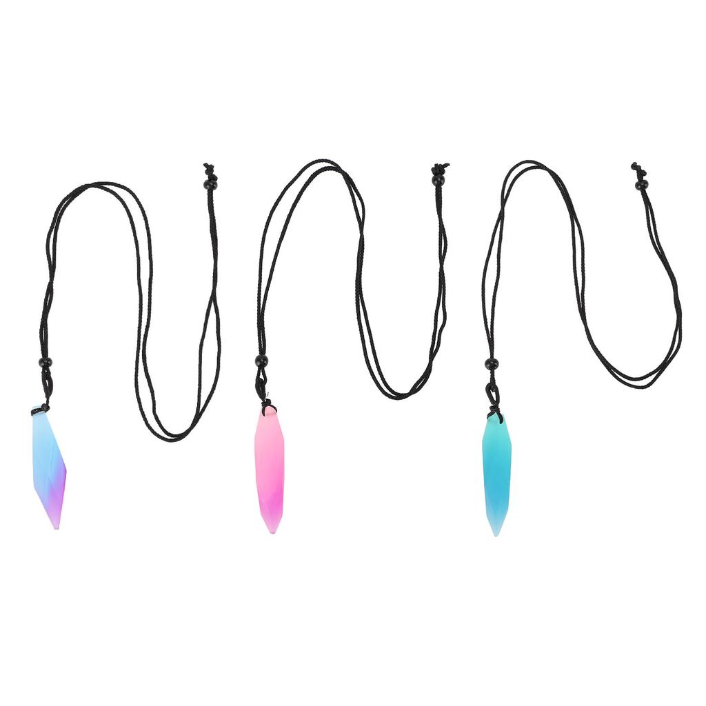 Naszyjnik z wisiorkiem świecącym w ciemności, żywica, świecący, luminescencyjny wisiorek, nieregularny kształt, matowy