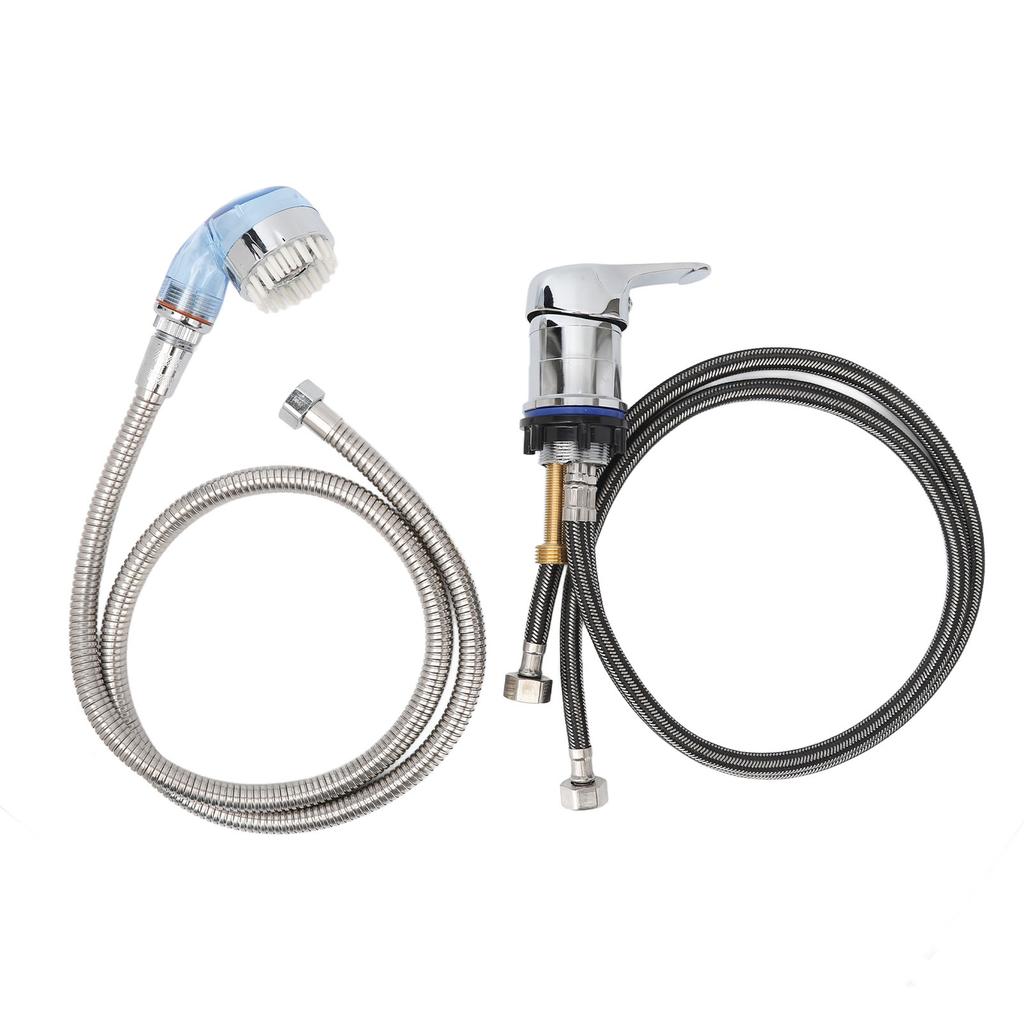 31.5in Shampoo Faucet 47.2in Shampoo Bowl Hose Kit With Large Blue Brush Sprayer