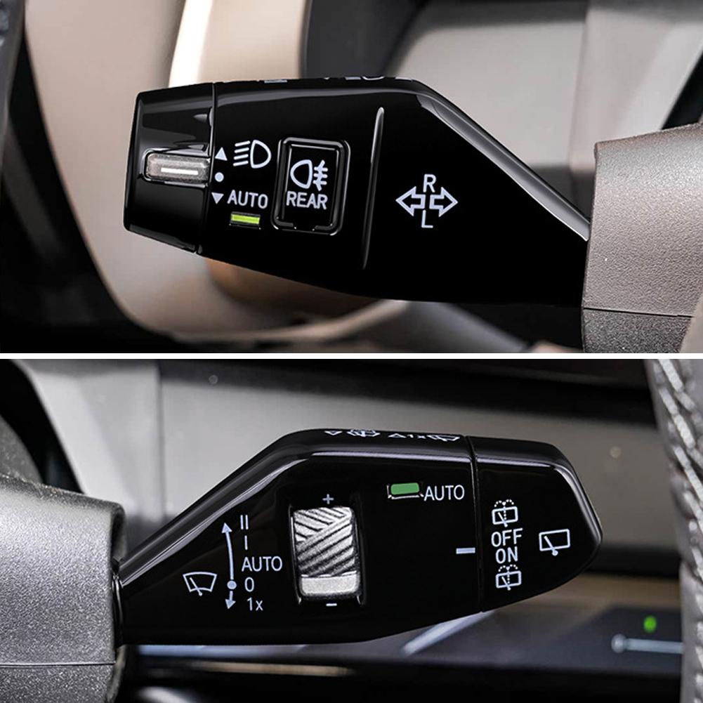 4Pcs Carbon Fiber Steering Wheel Headlight Switch Control Cover for BMW X3 2025 Car Wiper Switch Trim Auto Interior Accessories