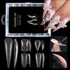 70/140/150Pcs 70/140/150Pcs Gel Dual Nail Forms Transparent Reusable Nail Molds 14 Size Poly Extension Top Nail Forms