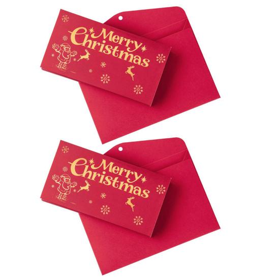 Christmas Cash Gift Envelopes with 6 Slots DIY Money Holder And Gift Card Organizer Holiday Surprise Cash Envelope for Men Women Girls Boys Kids