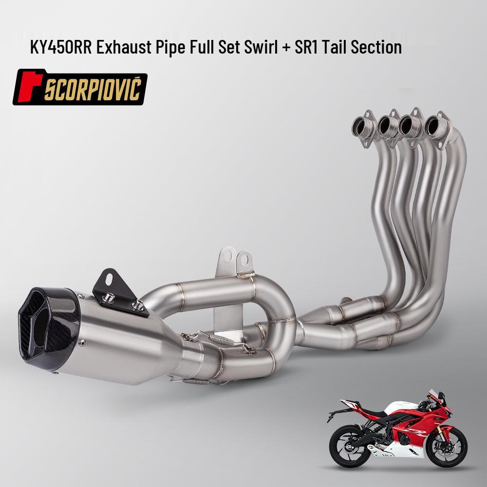 Compatible with Kayak 450RR Motorcycle 23-24: Full Exhaust Pipe Set for Custom Mods
