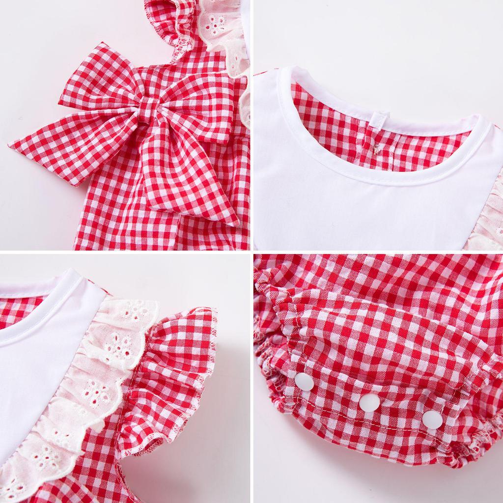 Kombinezon dla dziewczynki z rękawami typu puff, z zapięciem na zatrzaski i zestawem opaski z kokardą