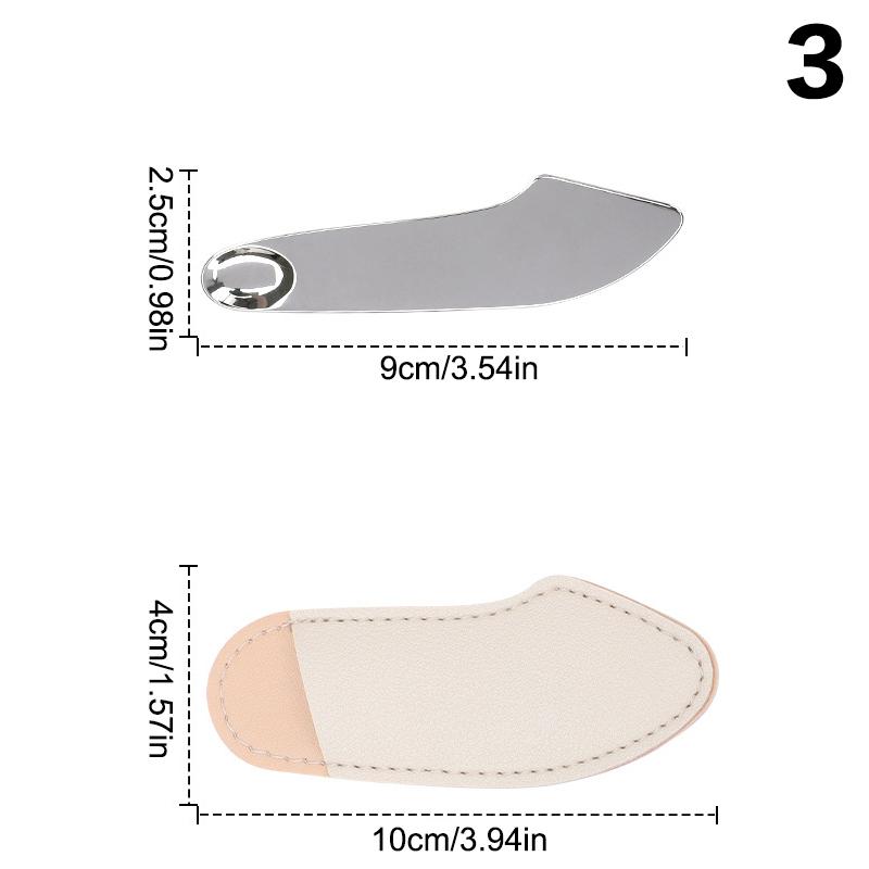 Stainless Steel Guasha Scraper With Pu Leather Bag Metal Spatula Facial Massager Beauty Facial Skin Care Tools Guasha Board