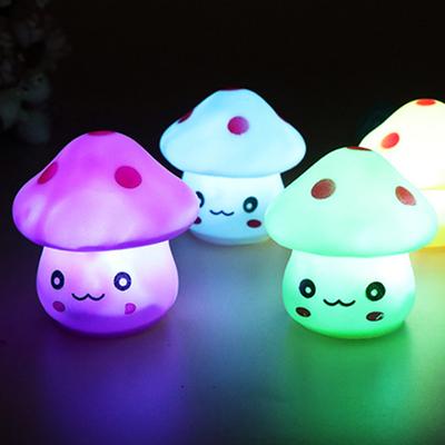 Night Light Fantastic Cute Vinyl Mushroom LED Light for Desk Decor