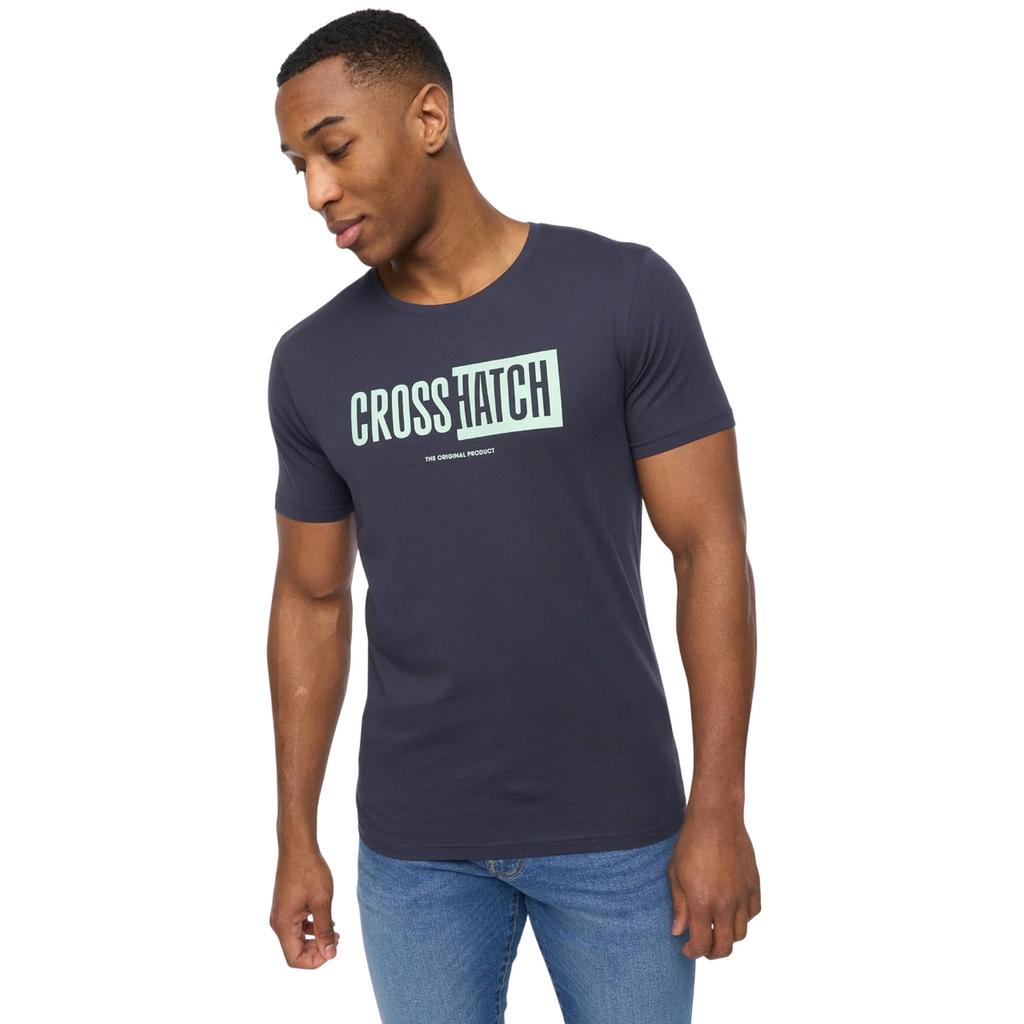 Crosshatch Mens Logotime T-Shirt (Pack of 5)