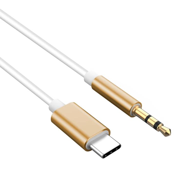 

USB C to 35mm Aux Audio Cable Headphone Jack Adapter for Samsung S20 S21 Note 20 Ultra Tab S7 Car Speaker Headset золотий