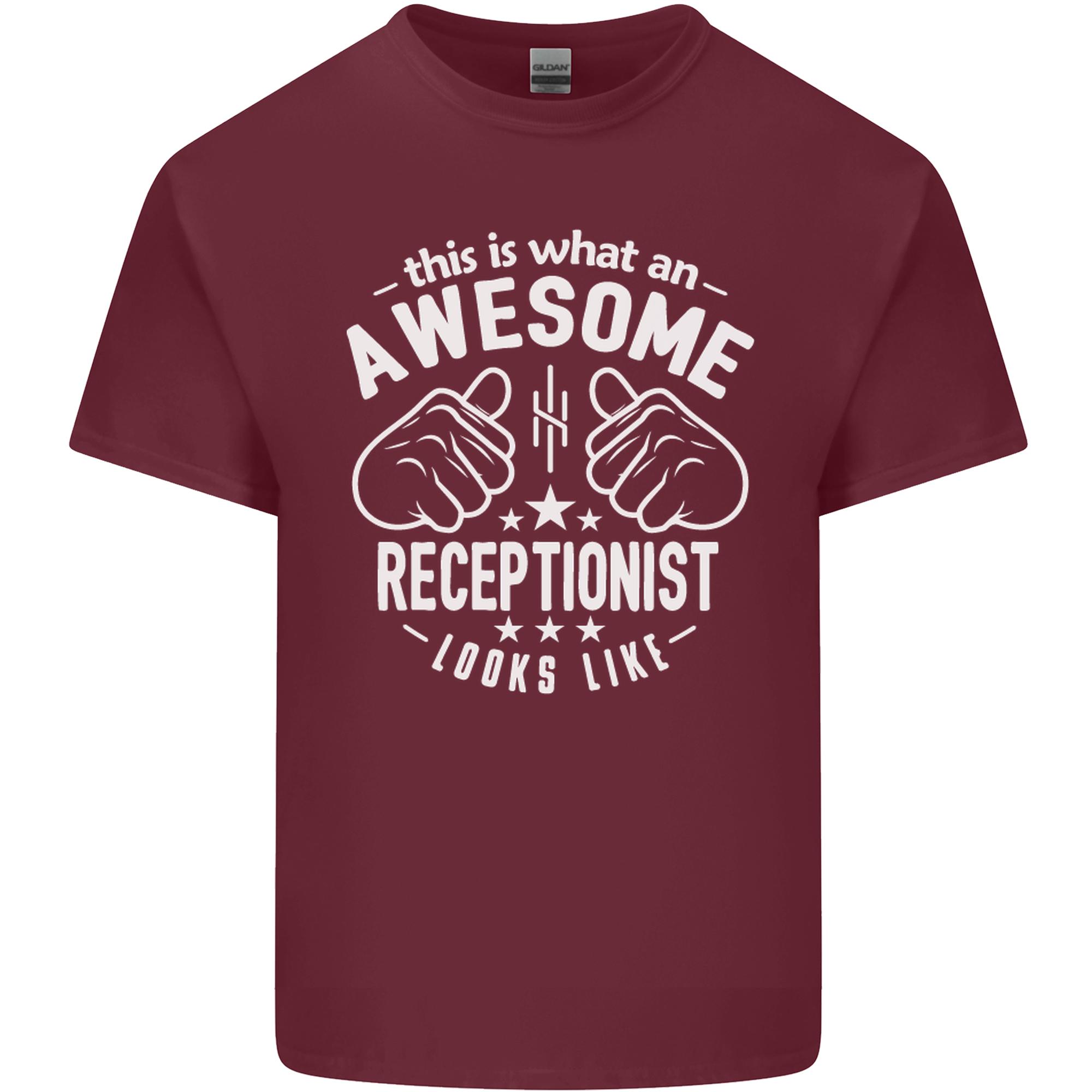 An Awesome Receptionist Looks Like Unisexs Light Cotton TShirt S