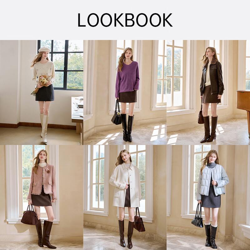 Xiangying Women's High-Waisted A-Line Wool Mini Skirt
