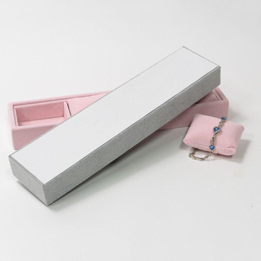 4 Slots Velvet Jewelry Organizer with Soft Pillow Bracelet Watch Display Flannel Storage Tray Solid Color Jewelry Storage Tray