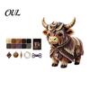 Progetto Artistico con Perline Mucca delle Highlands Kit, Artigianato Fai da Te Mitico Animale Decorativo 3D con Perline, per Adulti Adolescenti Kit Regalo Fatto a Mano Ornamento