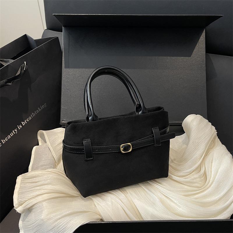 Fashion Versatile Vintage Suede Suede Face Tote Design Handheld Shoulder Bag