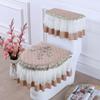 European Lace Toilet Seat Cover Decoration Washable and Easy To Install Toilet Seat Cushion Zipper Fixed Dustproof and Anti Slip Universal Cover Cloth