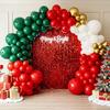 Christmas Green Red Balloons Garland Metal Gold Balloon Arch Kit Xmas Home Party Christmas Festival Background Decoration Globos