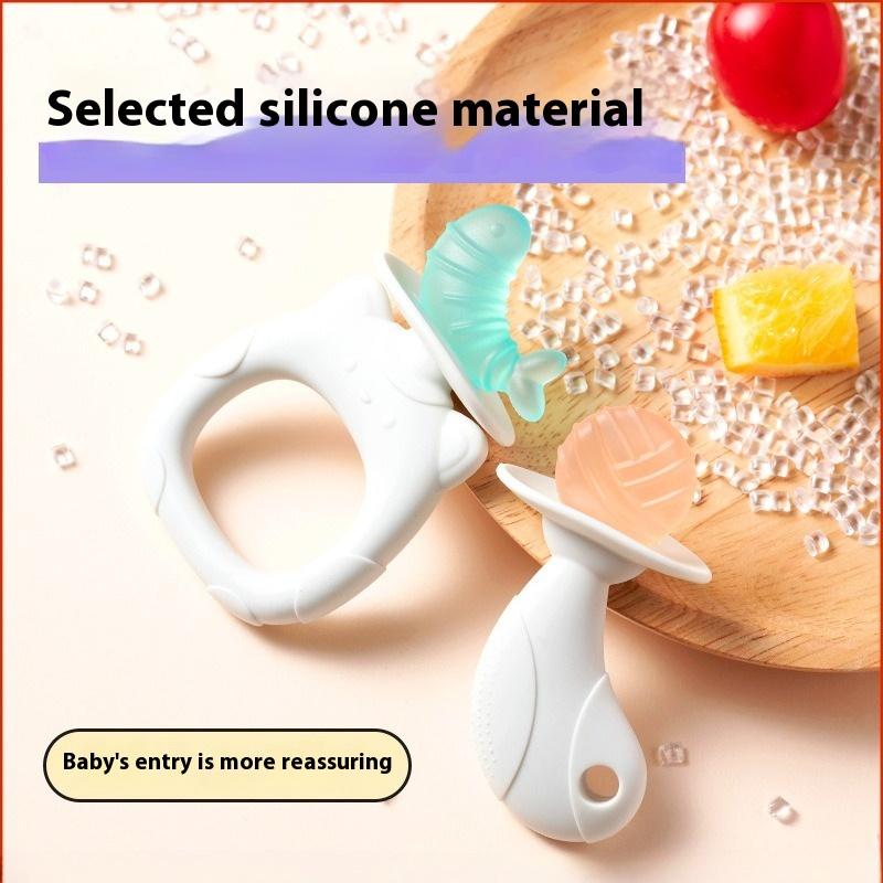 Baby Silicone Baby Can Boil Toothpaste Bite Toy Teething Period Anti-eating Hand Molar Stick Anti-chain