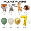 Hedgehog Deer Fox Rabbit Balloon Set Gold Number Balloon for Boy's Woodland Animal Happy Birthday Party Decorations Kids Gifts