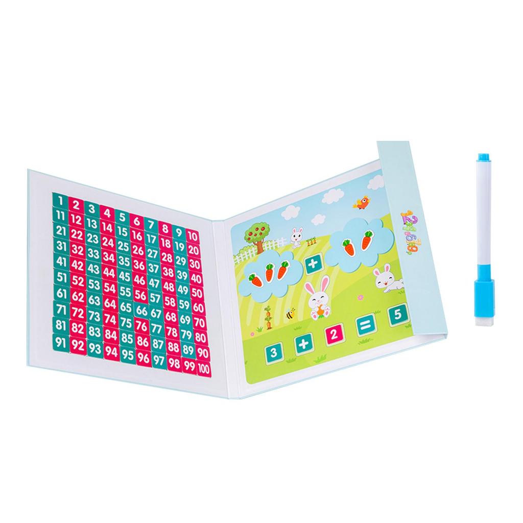 Hundred Number Board Set Math Counting Toy for Home Toddlers