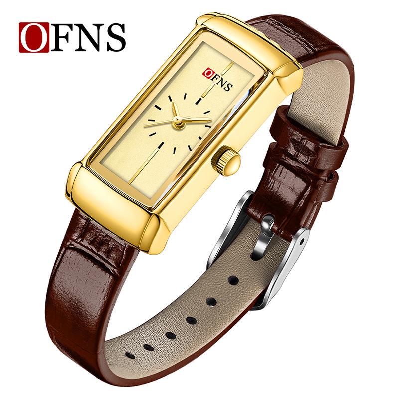 OFNS Women s Slim Rectangular Quartz Watch – Fashionable, Simple, Waterproof French Style Bestseller