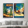 Nordisk Vintage Resestäder Affisch Grekland Mexiko Rom Peru Libia Italien Landskapskonst Dukmålning Väggbilder Heminredning