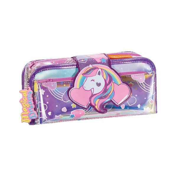 Two-in-One Kids Pencil Case with Large Capacity for Boys and Girls - School Stationery Box and Gift