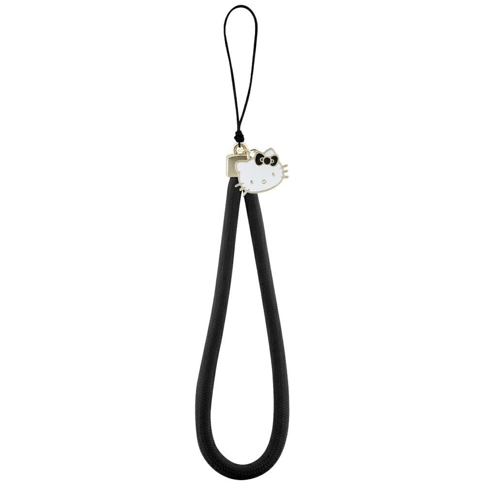 Zawieszka do telefonu Hello Kitty Nylon Cord Czarne