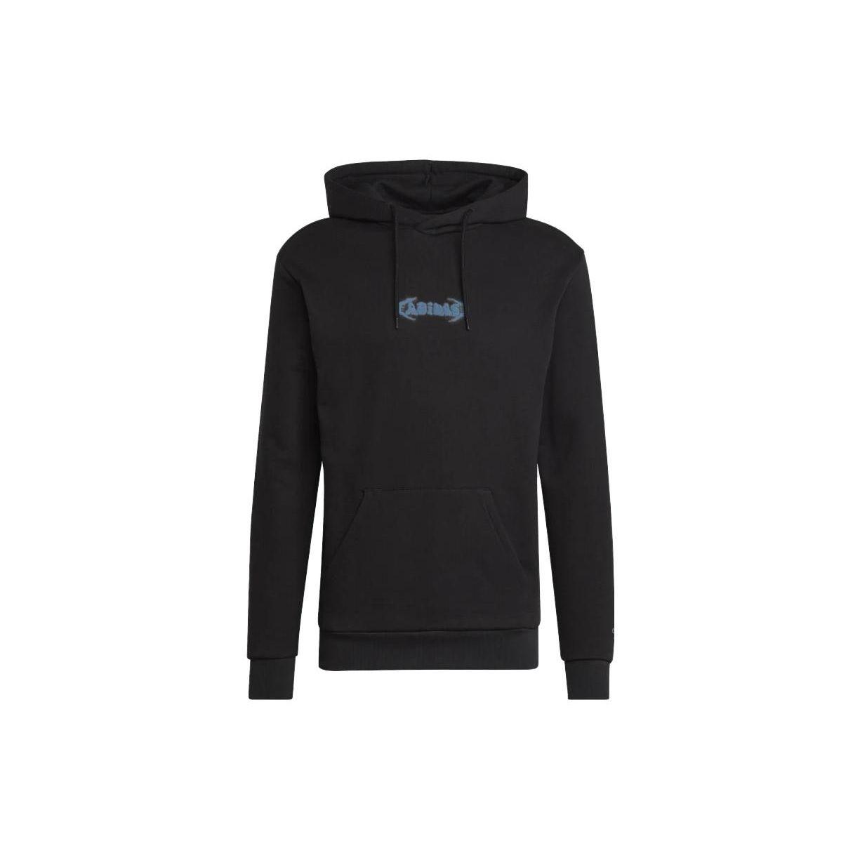 

Adidas Оригинальные худи Egaron однотонные с принтом мужские худи черные HL9243 XL