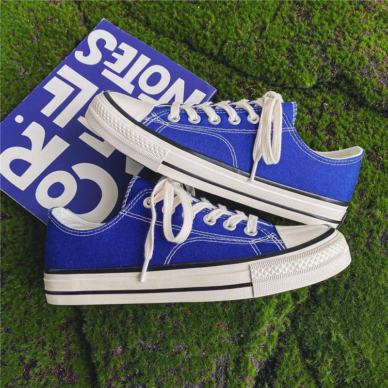 Spring burgundy low-top canvas shoes men's classic men's and women's board shoes Korean version versatile trend casual shoes men's