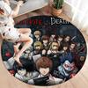 Death Note Round Area Rug Carpet Rug For Living Room Bedroom Sofa Playroom Decor Nonslip Floor Mat