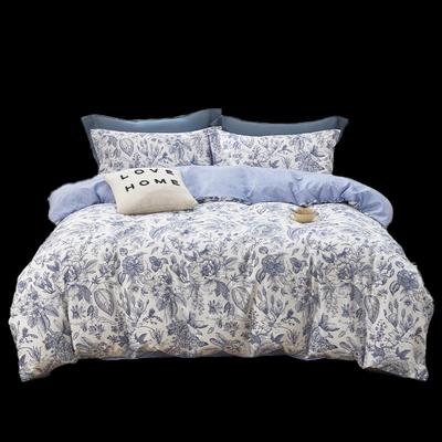 Eco Long Polyester Velvet Dream Garden 4-Piece Bedding Set