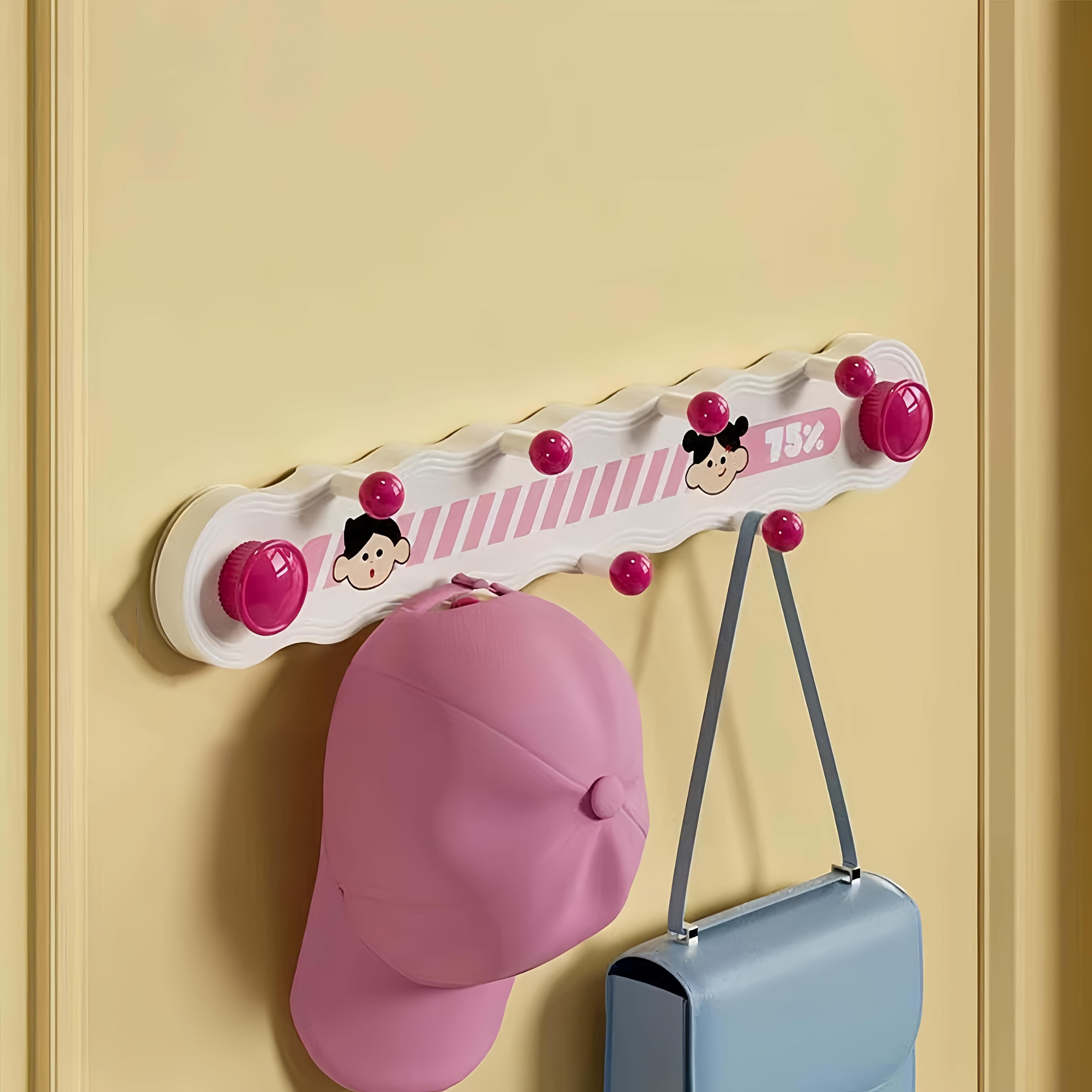 

1 шт. Прочные крючки-присоски с дофамином, грузоподъемность 5 кг, простая установка без сверления, нескользящий клей, современный стиль, пластиковый материал 1pc розовый