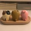 Cute Animal Pen Holder Mini Dinosaur Dolphin Shark Penguin Cat Dog Rabbit Shape Portable Resin Pencil Rest Organizer Stand Desktop Ornament Student