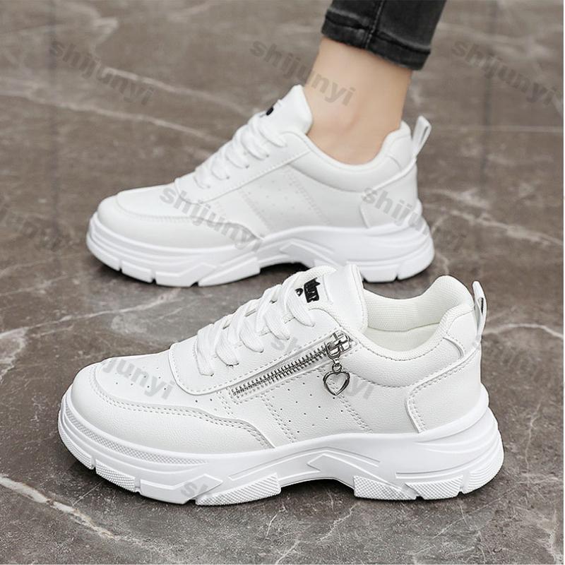 Fashion Women Sneakers New Fashion Casual Designer Thick Soled Solid Color Shoes Women Comfortable Wear-resistant Sneakers Zapatos Mujer
