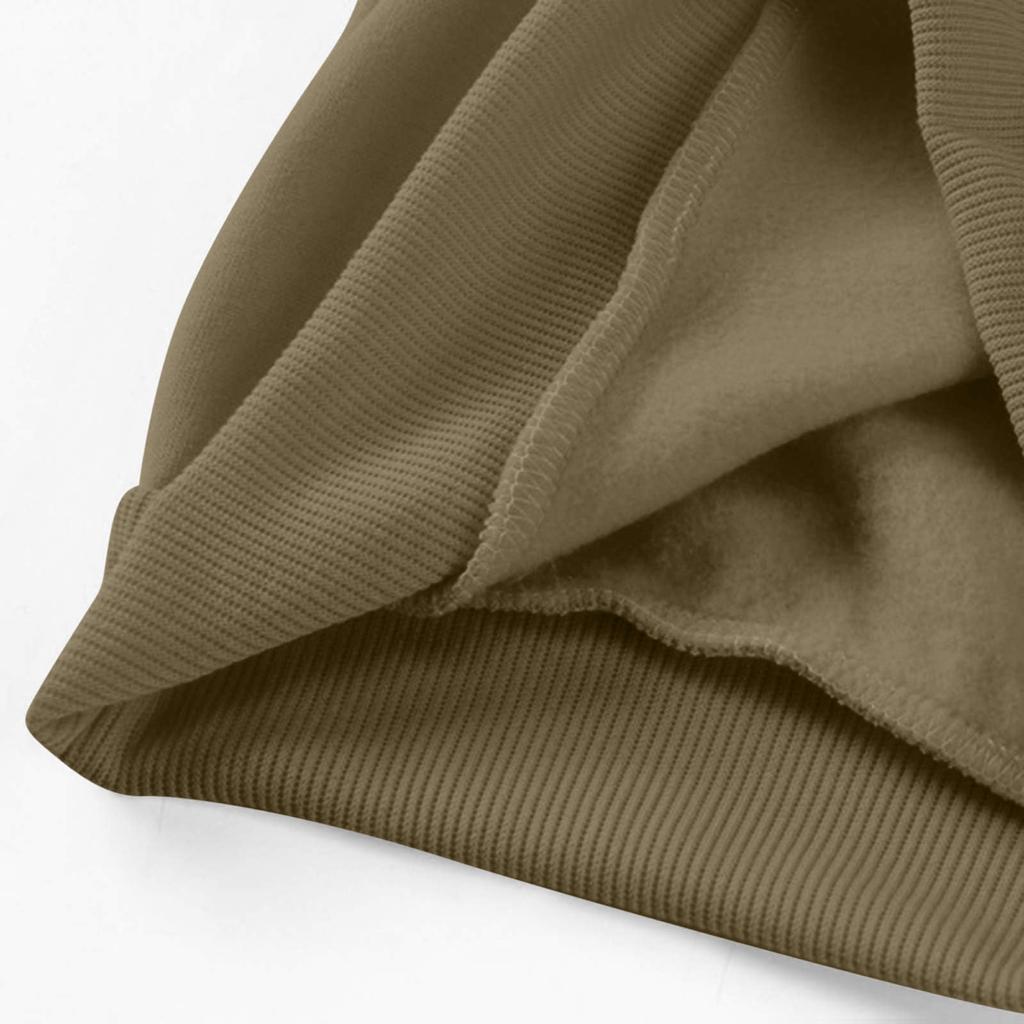 Damen Casual Fashion Top Einfarbig Rundhals Langarm Pullover Top