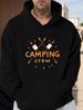 "CAMPING CREW" Graphic Hoodie - Cozy Fleece Pullover with Pockets