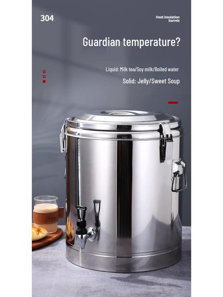 Isolierter Eimer aus Edelstahl 304 für Reis und Sojamilch, Eimer für Eisgelee mit großem Fassungsvermögen