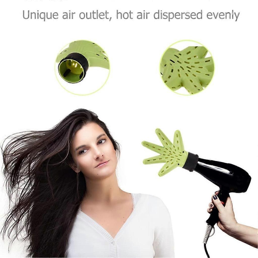 Palm Shaped Hair Dryer Diffuser Attachment Black, Universal Professional Hair Diffuser for Curly and Wavy Hair