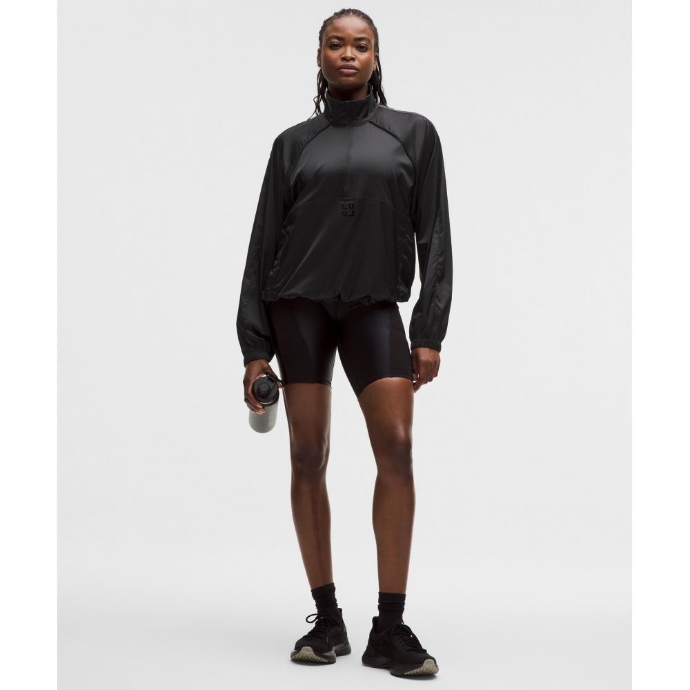 Lululemon Stretch Satin Flocked Training Jacket Black Black