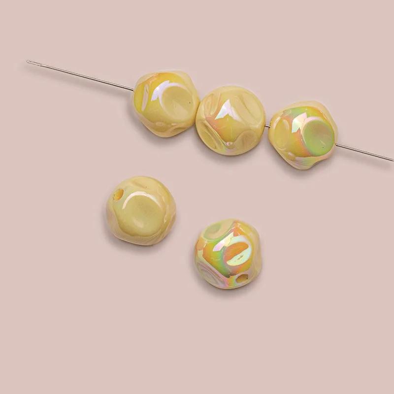 TX04 10Pcs 16mm Fig Candy Color Acrylic Beads Irregular Beads Bracelets Necklace Keychain DIY Craft Making Accessory Material