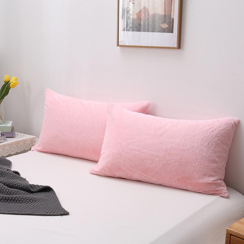 Nordic Milk Velvet Pillowcase Solid Color Simple Pillow Case Home Bedroom Rectangle Pillows Cover Pillow Cases Home Decoration