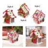 Christmas Gingerbread House Statue Xmas Tree Ornaments Resin Tabletop Decoration Xmas Table Centerpieces for Christmas Party