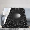 Whirlpool Dizziness Pattern Plush Blanket Girls Boys Flannel Bedding Throws For Bedroom Warm Soft Custom DIY Quality Gift Idea