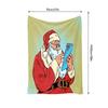 TU Santa Claus Throw Blanket Cozy Christmas Gift Festive Home Decor Holiday Reindeer Reversible Soft Warm Bedding Gift Idea Cozy