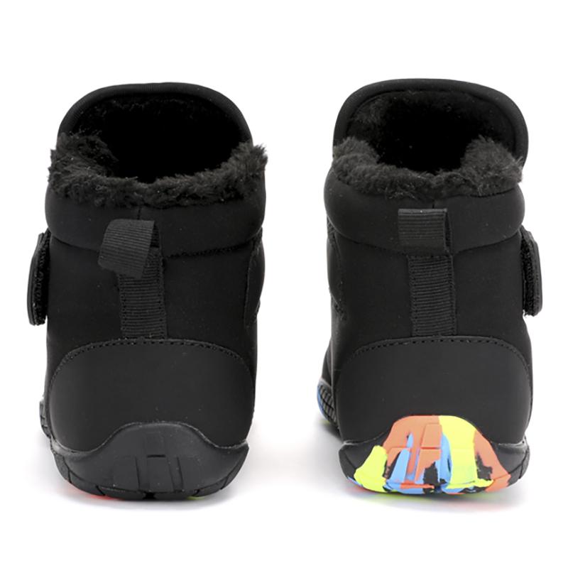 Kinder 2025 Neue Barfuß-Schneestiefel mit breiter Zehenbox Jungen Mädchen Winter Minimalistische Wasserdichte Sneakers Mädchen Jungen Rutschfeste Warme Schneestiefel