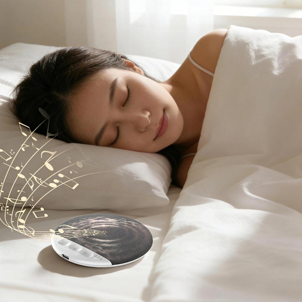 Bluetooth-compatible Under Pillow Machine with White Noise 30/60/90 Min Timer Sleep Speaker Wireless Pillow Speaker