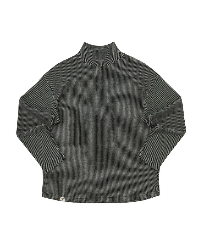 A NOTHING Rain Drop-Shoulder Turtle-Neck Tee (Black)