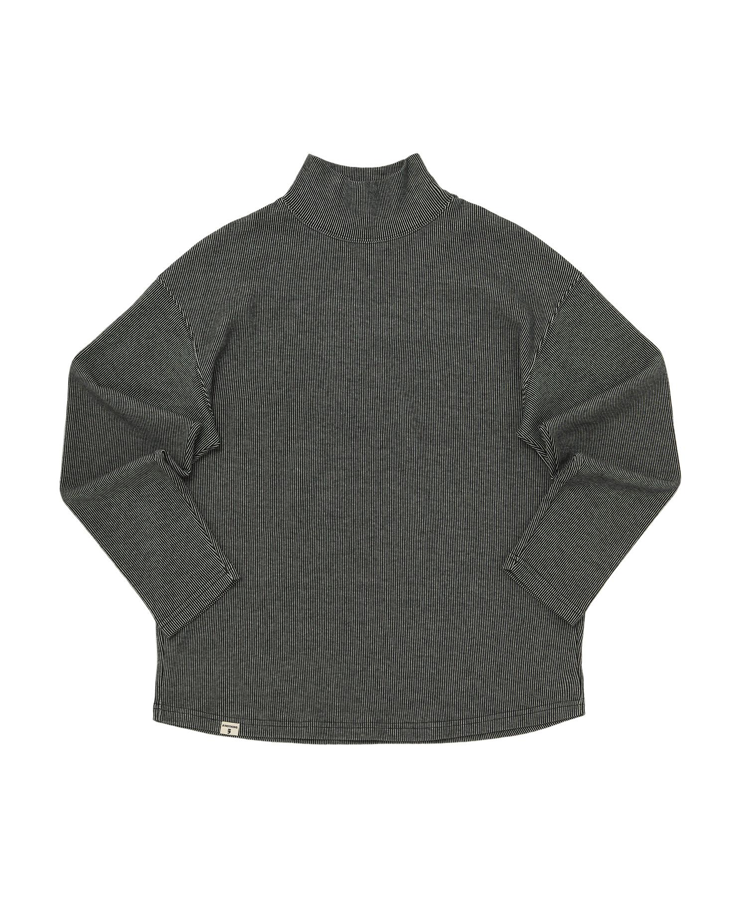 A Nothing Rain Drop-Shoulder Turtle-Neck Tee (Black) S
